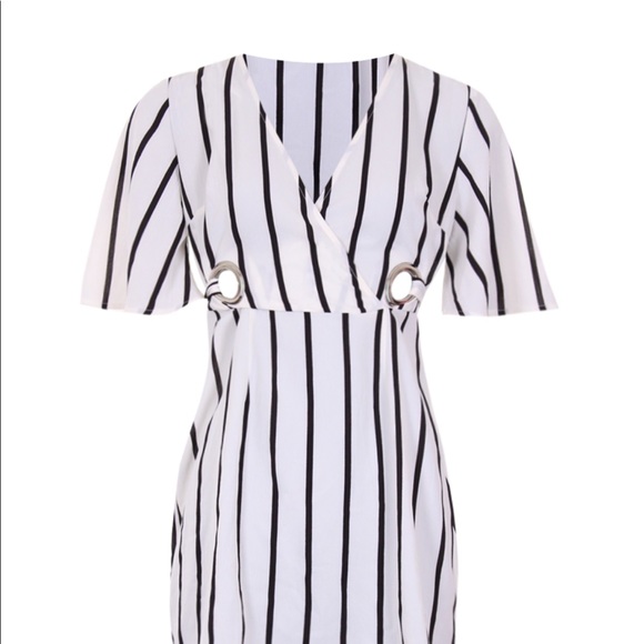 AXPARIS STRIPED CREAM DRESS - Picture 4 of 4